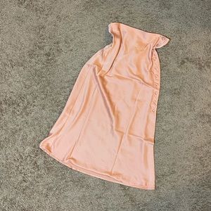 forever 21 satin midi skirt with slit